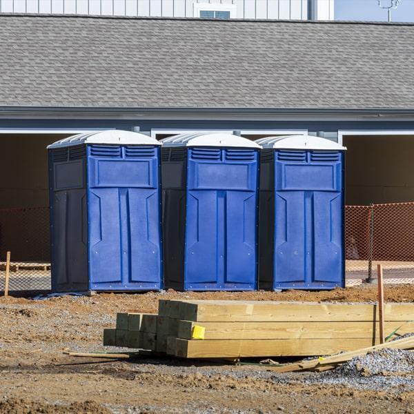Heavy-duty construction site porta potty in Binghamton, New York State